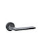 Best Design Front Door Lever with Rosette Left 205 Black