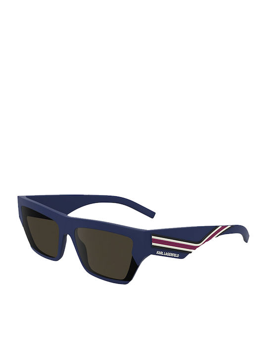 Karl Lagerfeld Women's Sunglasses with Blue Frame and Black Lens KL6163S-401
