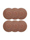 vidaXL Brown Placemats 30x30cm 6 Pieces