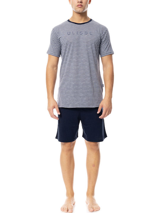 Ulisse Sommer Herrenpyjama Bluse Hellblau