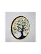 SteweHome Handmade Wall Sign White Made of Wood 40x40cm