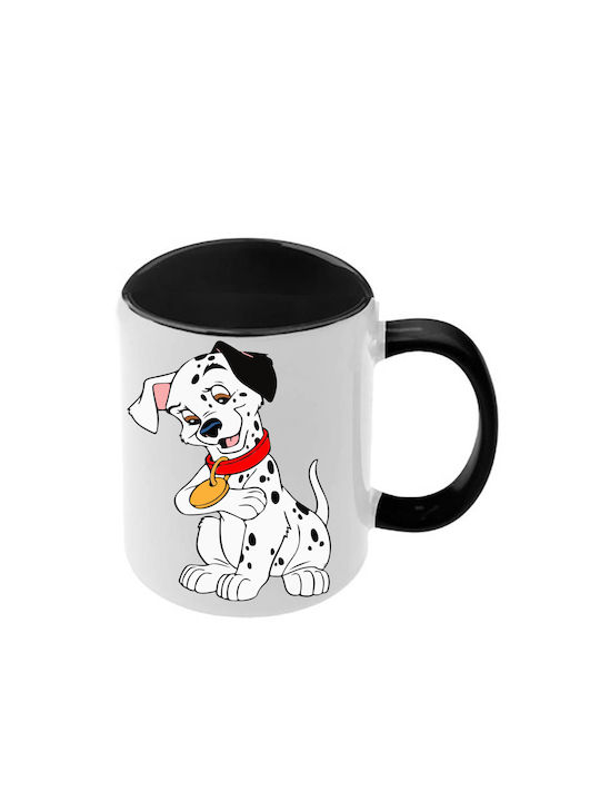 Κούπα Dalmatians Δαλματίας Μαύρη Λαβή Εσωτερικό