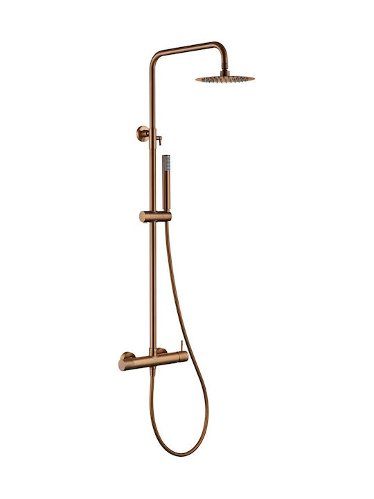 Imex Shower Column with Bathtub Mixer Rose Gold