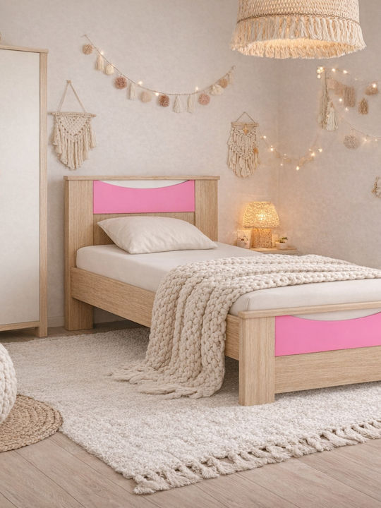 Sarris Kinderbett Einzeln Rosa für Matratze 90x190cm