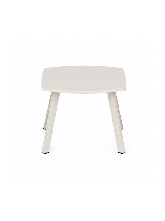 Round Side Table Sahara Metal Ecru W45xD45xH40cm