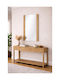 Sarris Wall Mirror with Brown Wooden Frame 75x90cm