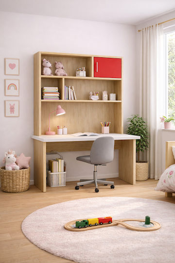 Holz Boden Bücherregal Rote 100x30x100cm