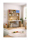 Holz Boden Bücherregal Hellblau 100x30x100cm
