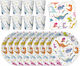 Set Plates Cups Napkins Dinosaur