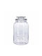 Zaros General Use Glass Transparent Jar with Lid 12x20.5cm