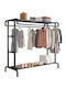 Floor Garment Rack Metal Black