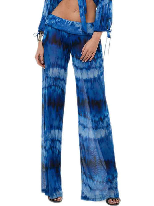 Bluepoint Pantaloni largi de plajă pentru femei Ocean Blue