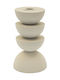 Mauro F Metall Kerzenhalter in Beige Farbe 9x15cm
