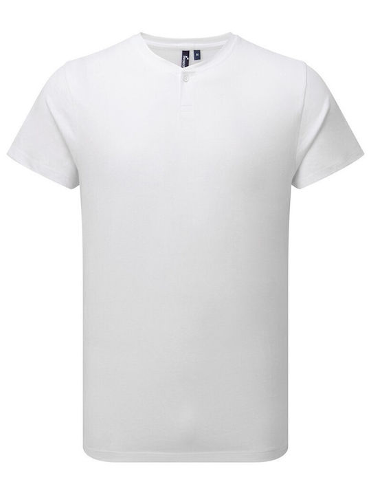 Premier Ανδρικό Διαφημιστικό T-shirt Κοντομάνικο White