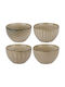 ArteLibre Round Beige Serving Bowl