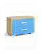 Wooden Blue Bedside Table 50x34x48cm