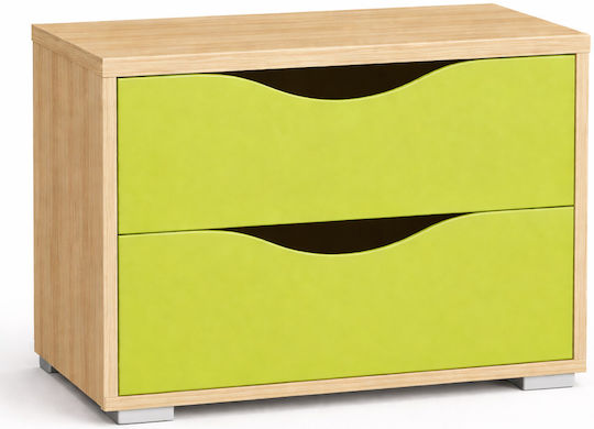 Puzzle Wooden Green Kids Bedside Table 50x40x45cm