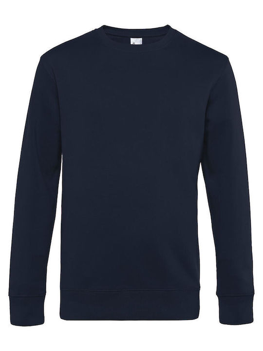B&C King Unisex Werbebekleidung Langärmeliges Marineblau Sweatshirt
