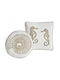 Beliani Μαξιλάρι Καναπέ Sindora από 100% Βαμβάκι White 45x45εκ.