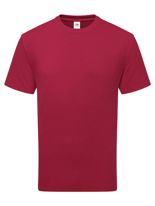 Fruit of the Loom Men's Promotional T-Shirt Short Sleeve Cranberry