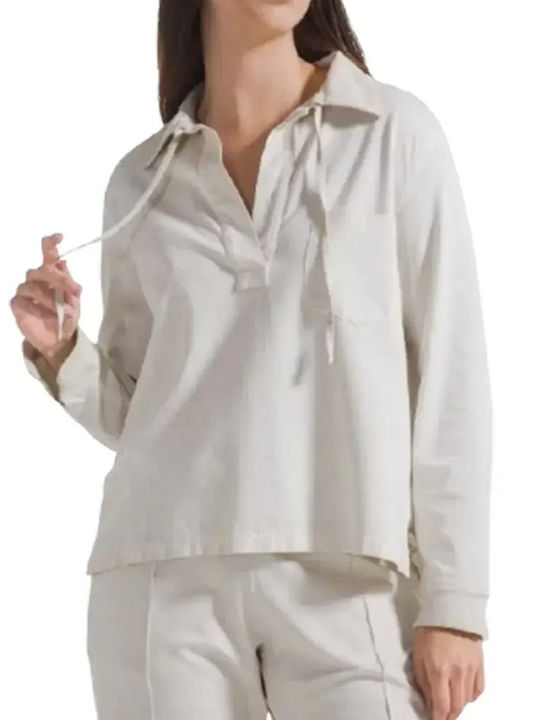 Damen Polo Bluse Clay Beige