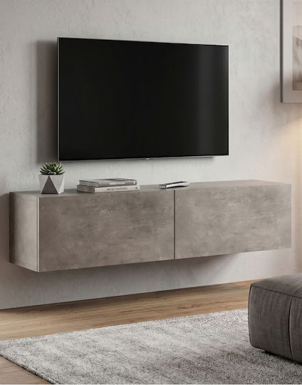 Έπιπλο TV Επιτοίχιο Μπλε 120x32x30εκ.