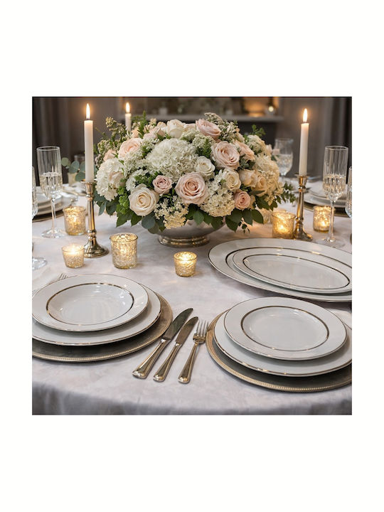 Christinholm Silver Porcelain Dinnerware Set 20pcs