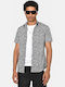 Short Sleeve Cotton Shirt in Regular Fit Floral Black