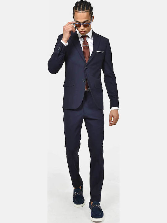 Winter Men's Suit with Regular Fit Blue