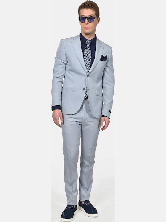 Berto Lucci Men's Suit with Regular Fit Grey