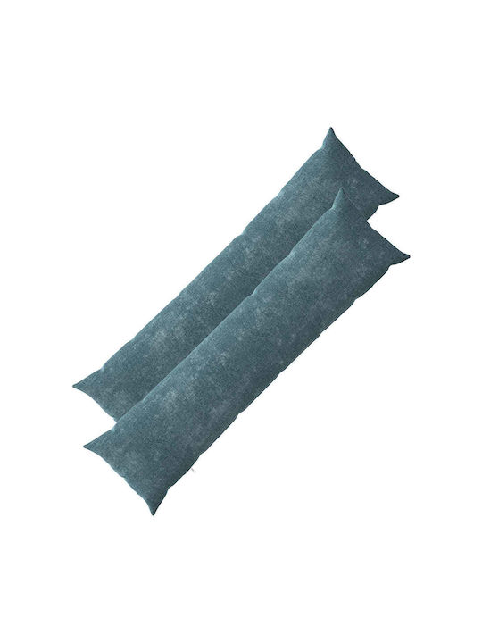 vidaXL Калъф За Възглавница Син 40x145см