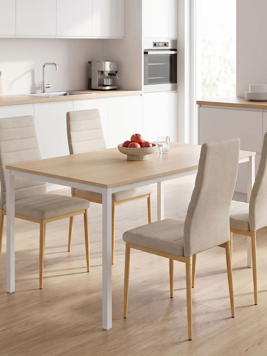 Τραπεζαρία Parker με 4 Καρέκλες 120x75εκ.