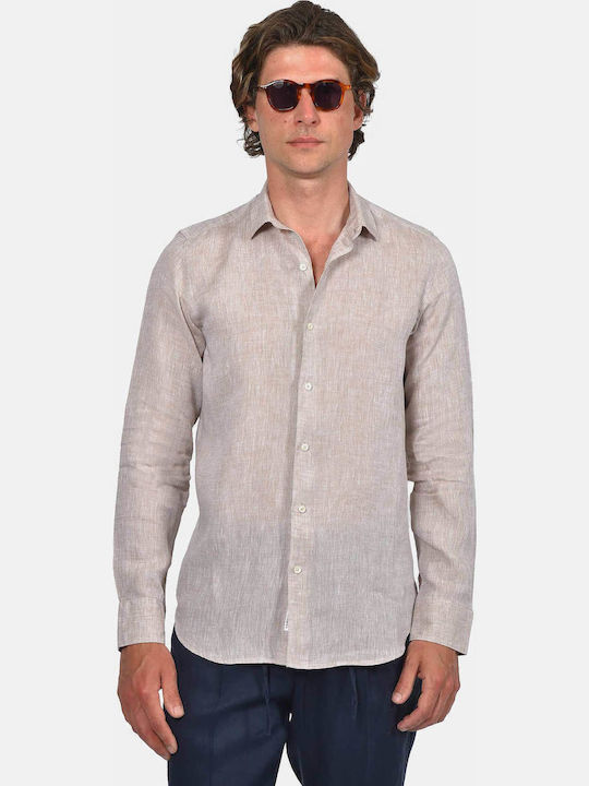 Berto Lucci Long Sleeve Linen Shirt in Regular ...