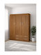 Dreifachtür Kleiderschrank Walnuss 150x60x180cm