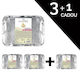 Set Ceară Depilatoare Tradițională 3+1 Gratuit Sensopro Milano Ciocolată Albă 500g