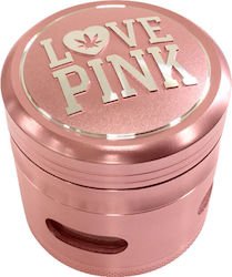 Grinder Τρίφτης 63mm Αλουμίνιο Σχέδιο Love Pink 4 Parts
