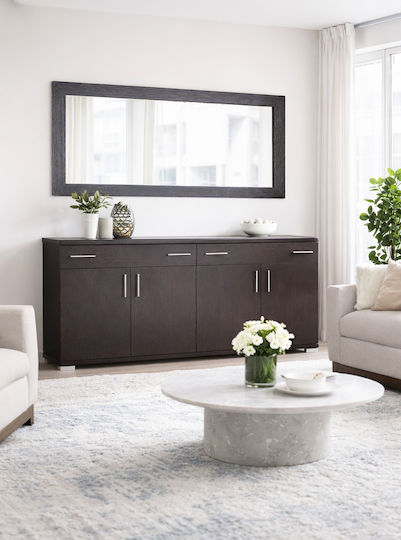 Μπουφές Ξύλινος με Καθρέπτη Βέγγε 180x50x80cm