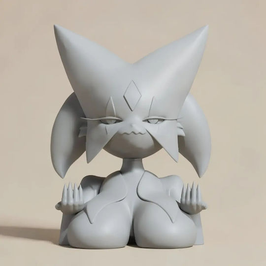 Άβαφη 3d Φιγούρα Meowscarada Phone Holder 3d Βάψιμο Diy Δώρο Χρώματα 15,2 Cm 1:12