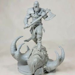 Figurină 3D Nevopsită Kratos Cap De Troll În Foc God Of War Vopsire Diy Cadou Culori 15,2 Cm 1:12 Figurină 3D Nevopsită Kratos Cap De Troll În Foc God Of War Vopsire Diy Cadou Culori 15,2 Cm 1:12