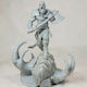 Sammlbare Figur 3d Kratos On Fire Troll Kopf Gott des Krieges Bemalt Diy Geschenk Farben 30 Cm 1:6