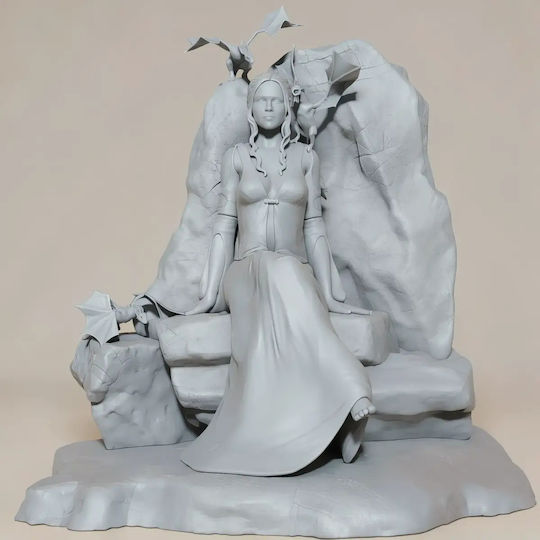 Άβαφη 3d Φιγούρα Daenerys Targaryen From Game Thrones Βάψιμο Diy Δώρο Χρώματα 15,2 Cm 1:12