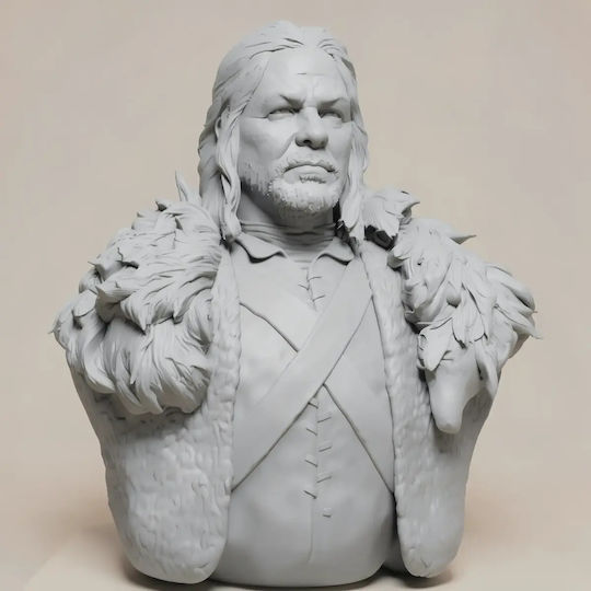 Небоядисана 3D Фигура Sean Bean Ned Stark Игра на Тронове Бюст 3D Модел Боядисване DIY Подарък Цветове 20 См 1:8