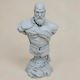 Άβαφη 3D Фигура Old Kratos Бюст 3D Боядисване DIY Подарък Цветове 20 см 1:8
