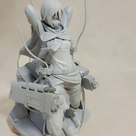 Unbemalte 3d Figur Mikasa Auf Dach Angriff auf Titan 3d Druck Figur Bastelset Diy Geschenk Farben 30 Cm 1:6