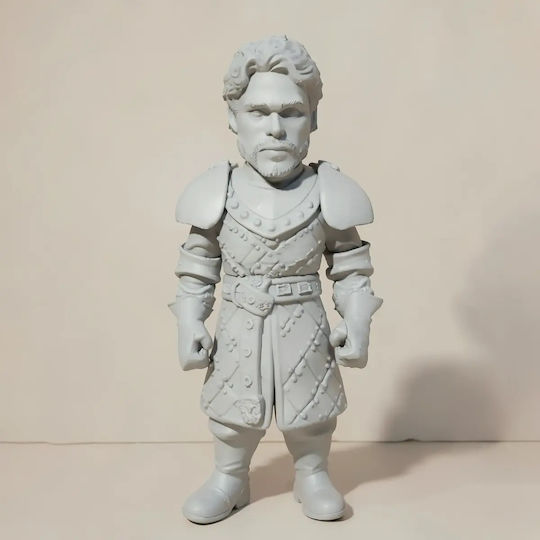 Unpainted 3D Figure Game Thrones Robb Stark Chibi 3D Printing Figurine Painting DIY Gift Colors 20 Cm 1:8