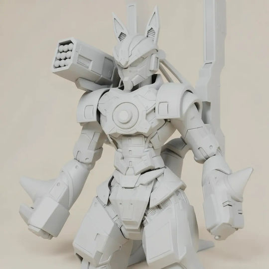 Небоядисана 3D Фигура Mecha Lucario Pokemon Боядисване DIY Подарък Цветове 15,2 См 1:12