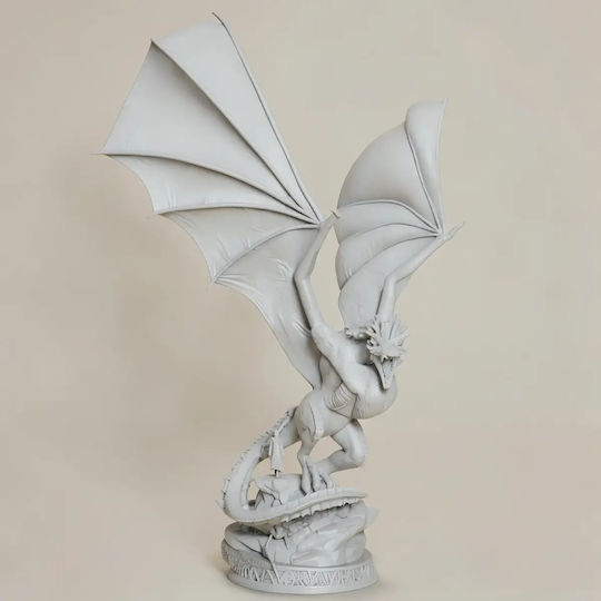 Άβαφη 3d Φιγούρα Drogon Game Thrones 3d Βάψιμο Diy Δώρο Χρώματα 15,2 Cm 1:12