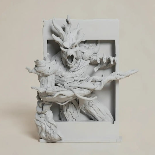 Unpainted 3D Figure Groot Comic Version Poster Bust Digital Painting DIY Gift Colors 15.2 Cm 1:12
