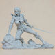 Unbemalte 3d Figur Ciri Witcher 3 Bemalung Diy Geschenk Farben 15,2 Cm 1:12