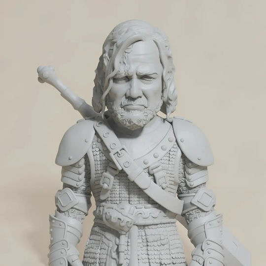 Άβαφη 3d Φιγούρα Game Thrones Hound Chibi 3d Printing Figurine Βάψιμο Diy Δώρο Χρώματα 15,2 Cm 1:12